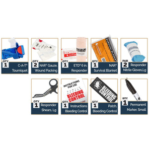 Training - Individual Bleeding Control Kit (Nylon Bag) with C-A-T Tourniquet
