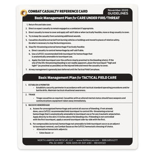 Combat Casualty Reference Card